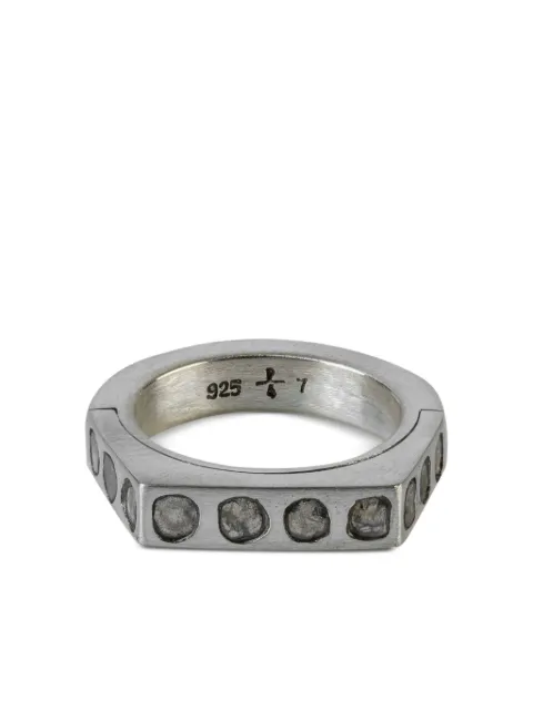 Parts of Four sterling silver Sistema diamond ring
