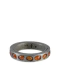 Parts of Four sterling silver Sistema sapphire ring
