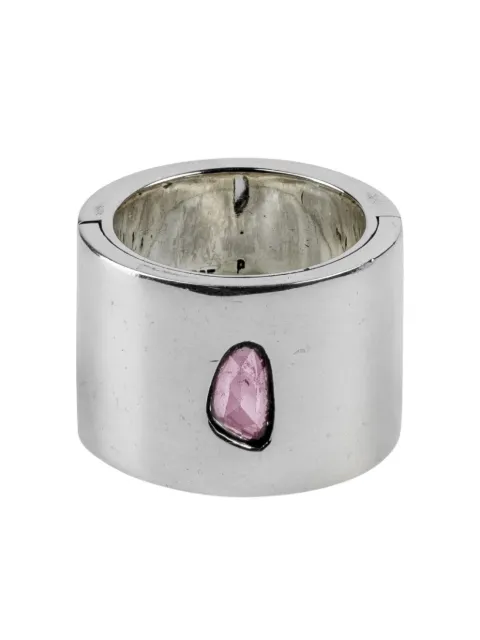 Parts of Four sterling silver Sistema sapphire ring