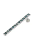 Parts of Four sterling-silver Plate blue-diamond earring - Grey