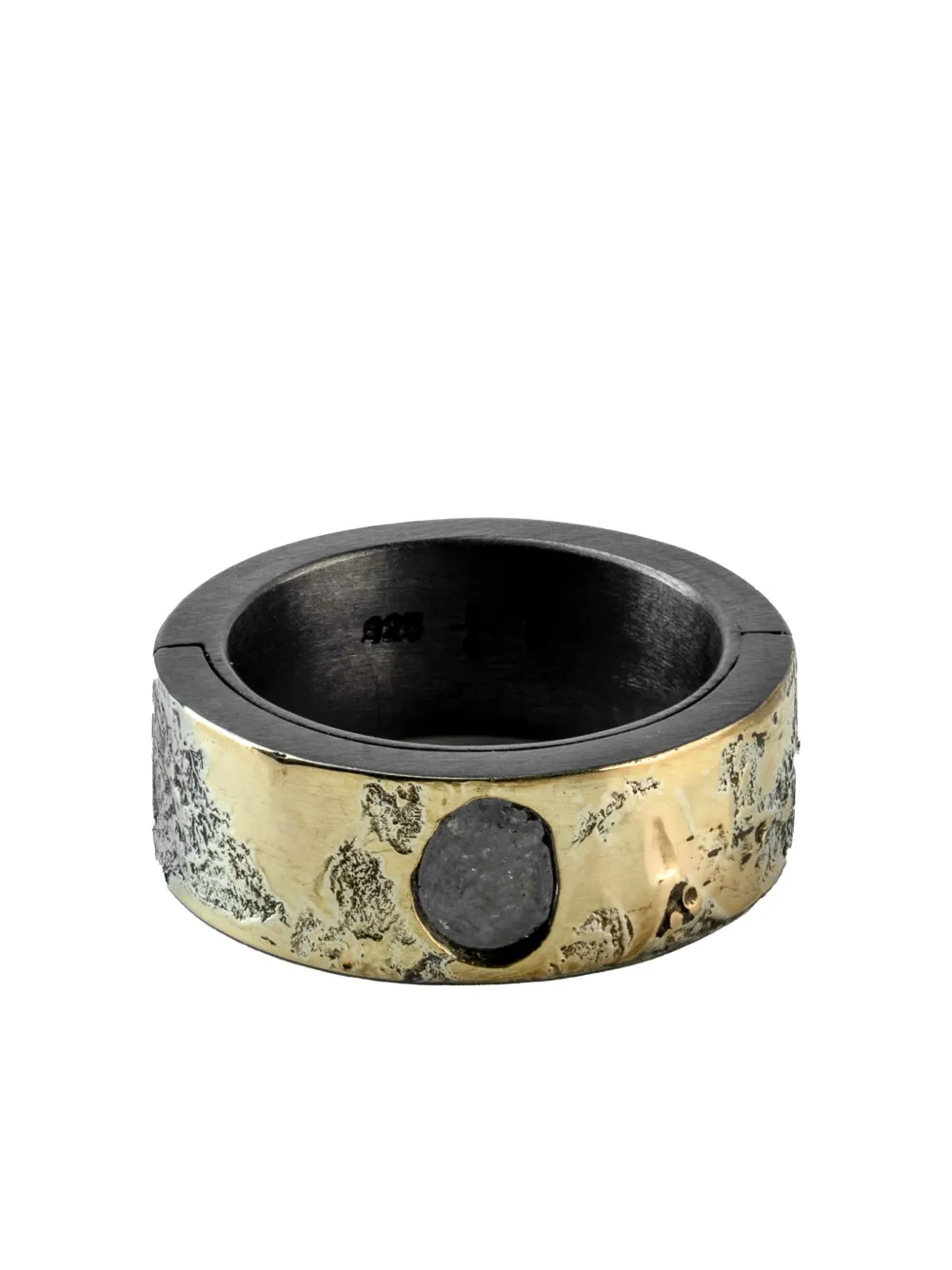 Parts of Four sterling silver Sistema diamond ring - ブラック Parts of Four sterling silver Sistema diamond ring - ブラック