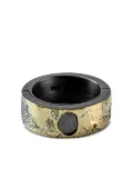 Parts of Four sterling silver Sistema diamond ring - Black