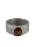 Parts of Four spessartite silver ring