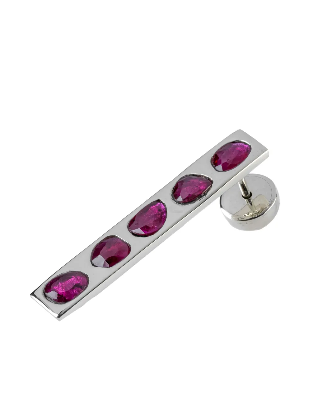 Parts of Four sterling silver Plate earring - グレー Parts of Four sterling silver Plate earring - グレー