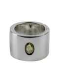 Parts of Four sterling silver Sistema sapphire slab ring