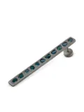 Parts of Four sterling-silver Plate blue diamond earring - Grey