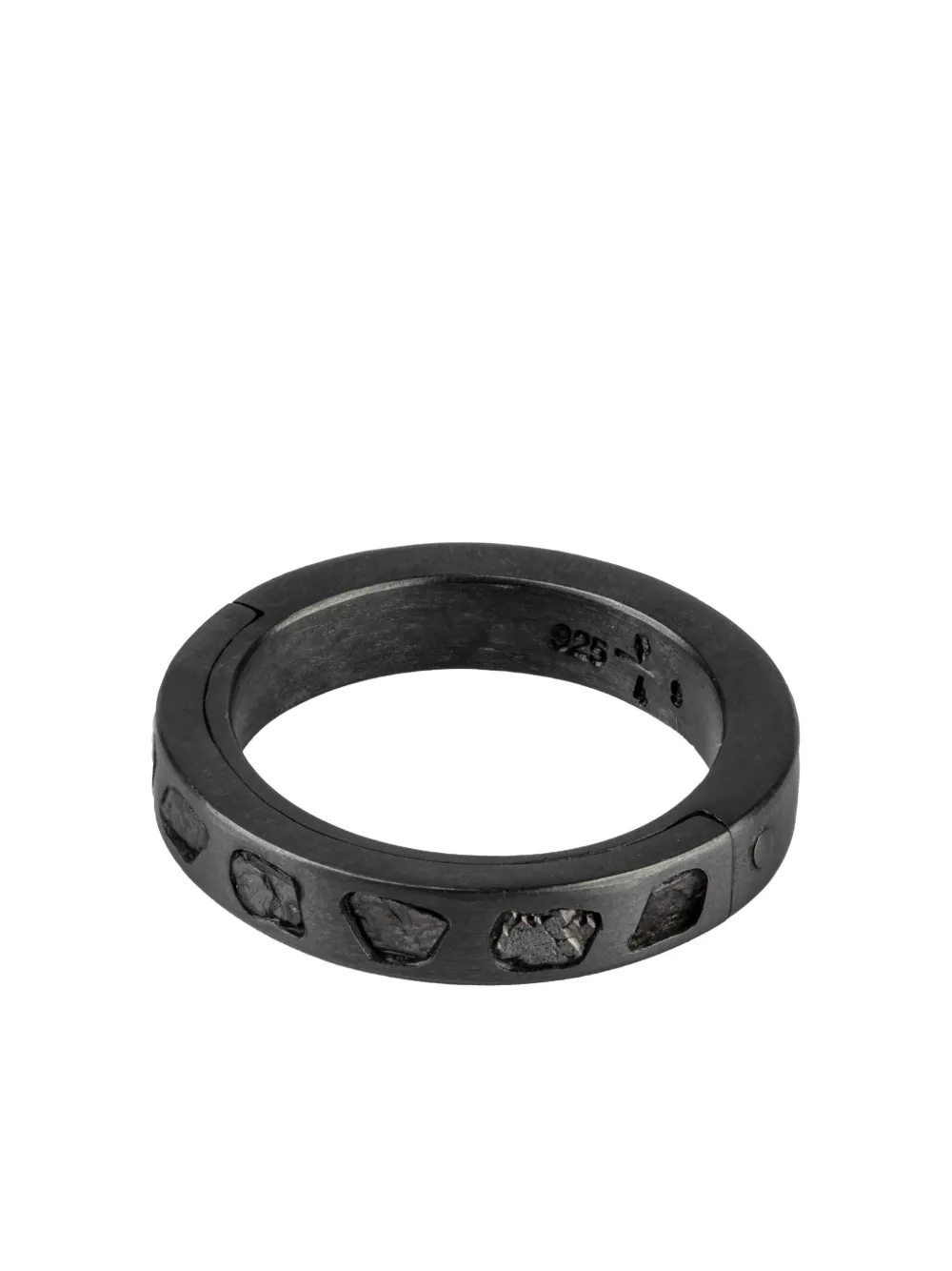 Parts of Four sterling silver Sistema diamond ring - ブラック Parts of Four sterling silver Sistema diamond ring - ブラック