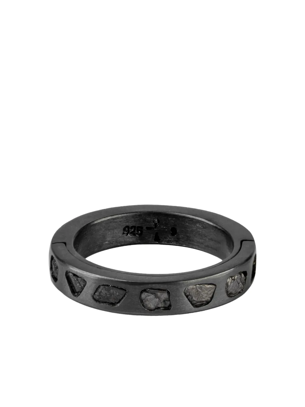 Parts of Four sterling silver Sistema diamond ring - ブラック Parts of Four sterling silver Sistema diamond ring - ブラック