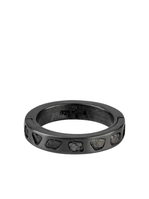 Parts of Four sterling silver Sistema diamond ring