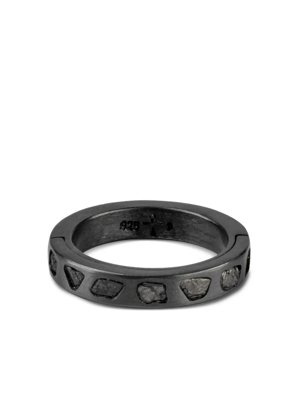 Parts of Four sterling silver Sistema diamond ring | Black | Image 1