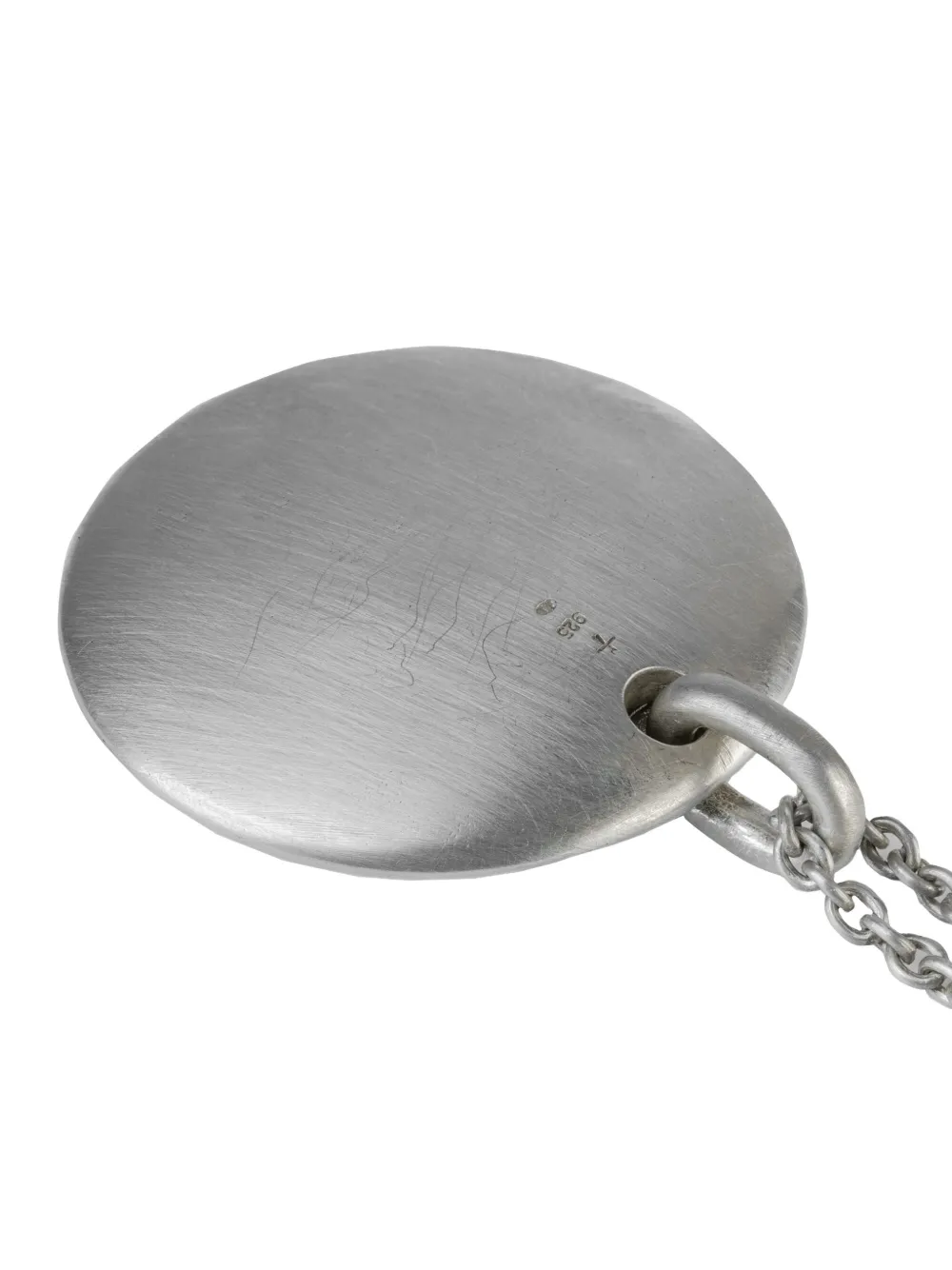 Parts Of Four Sterling Silver Disk Diamond Necklace In Metallic