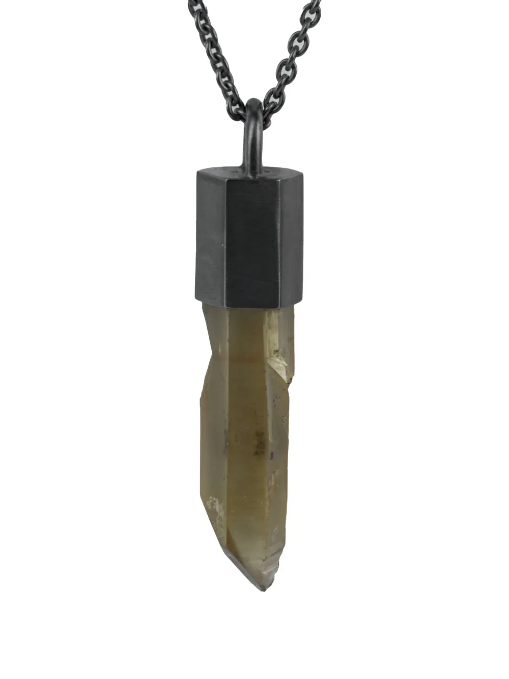 Parts of Four oxidised sterling-silver Talisman citrine necklace - Parts of Four oxidised sterling-silver Talisman citrine necklace -