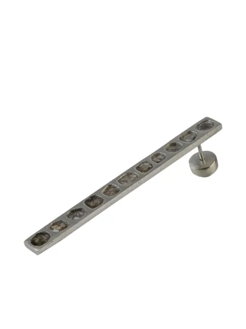 Parts of Four Plate pavé earring