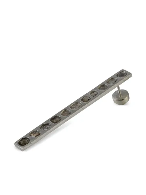 Parts of Four Plate pavé earring