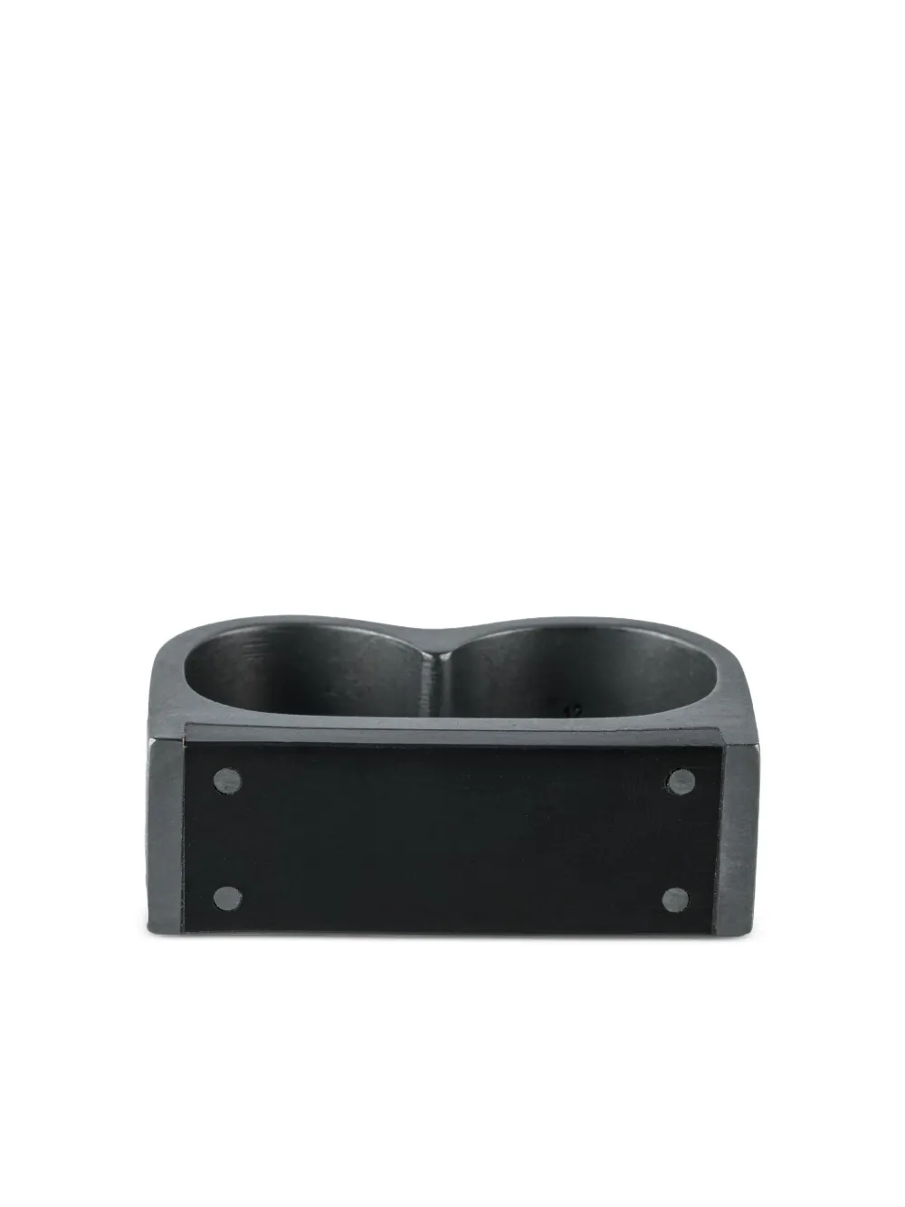 Parts of Four sterling-silver Plate Double ring | Black | Image 1