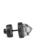 Parts of Four sterling-silver Stud quartz earring - Grey