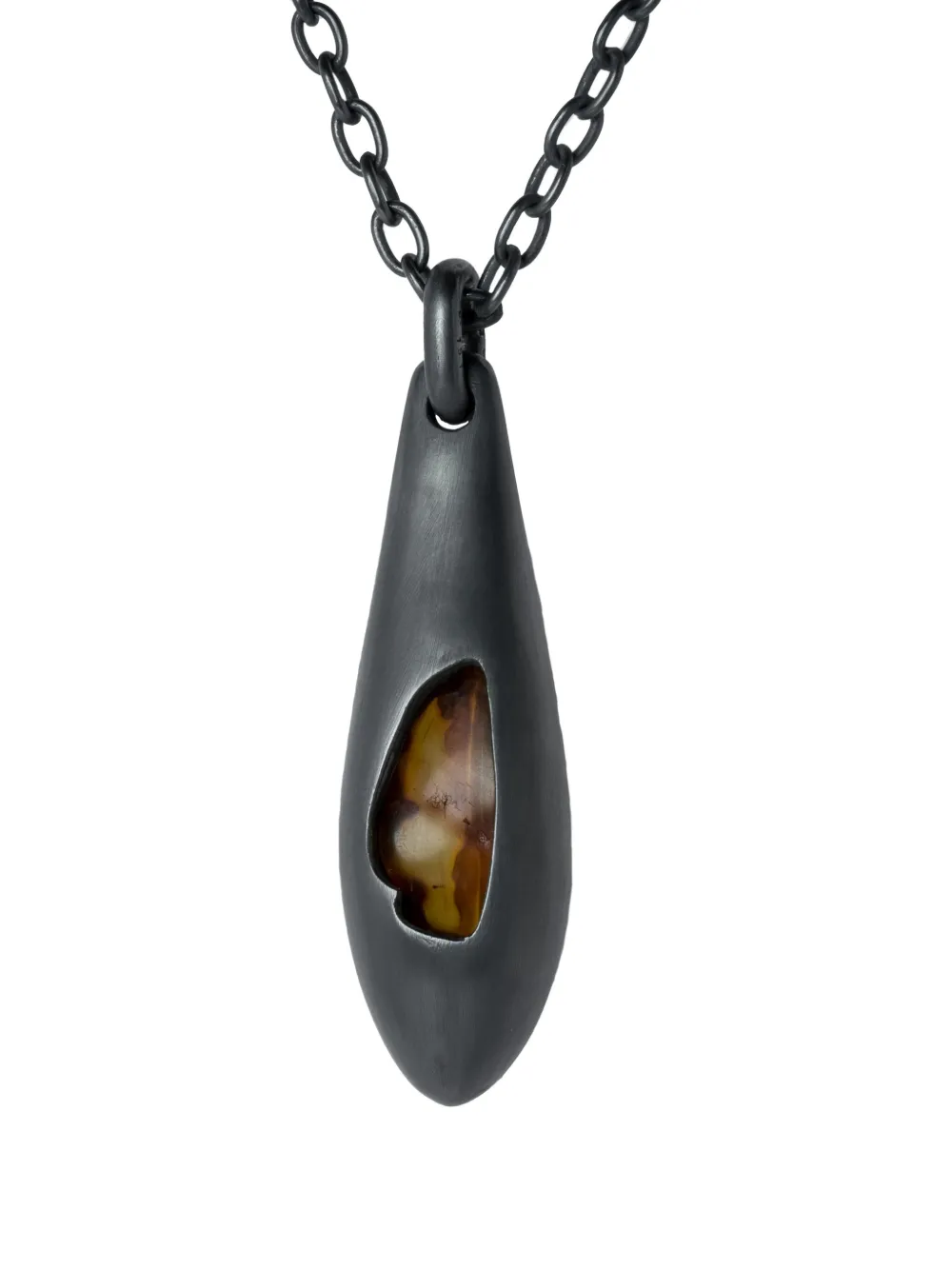 Parts of Four sterling silver Chrysalis amber necklace - ブラック Parts of Four sterling silver Chrysalis amber necklace - ブラック