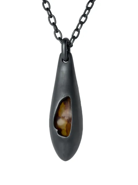 Parts of Four sterling silver Chrysalis amber necklace
