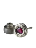 Parts of Four sterling-silver Stud ruby earring - Grey