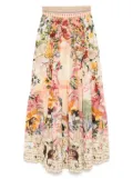 Camilla shaped seam skirt - Orange