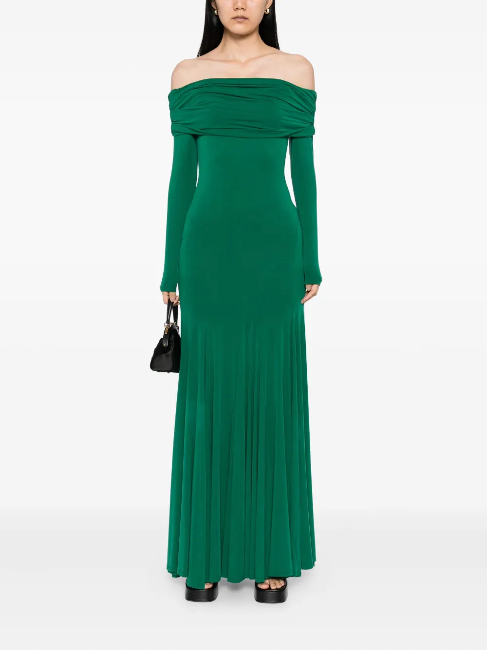 Alice + olivia Jurk met gedrapeerd detail - Groen
