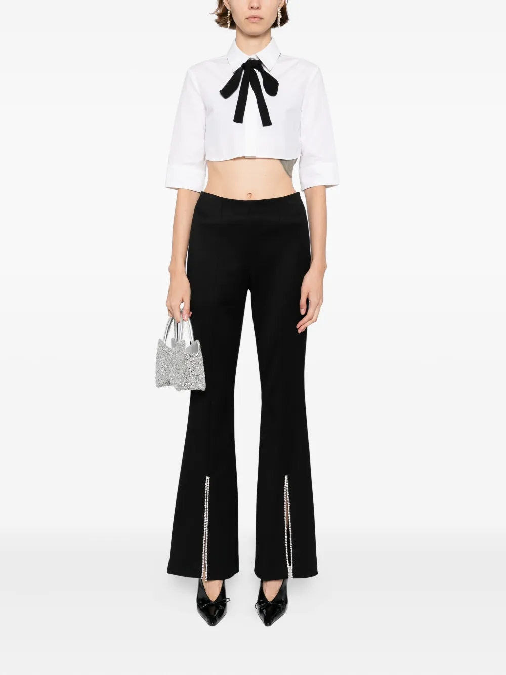 Alice + olivia Broek verfraaid met kristallen - Zwart