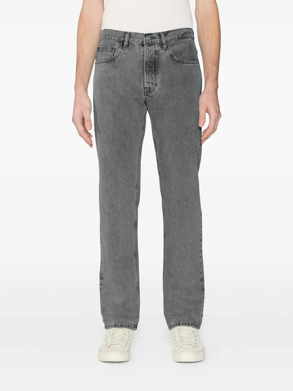 FRAME Straight jeans met vijf zakken - Grijs