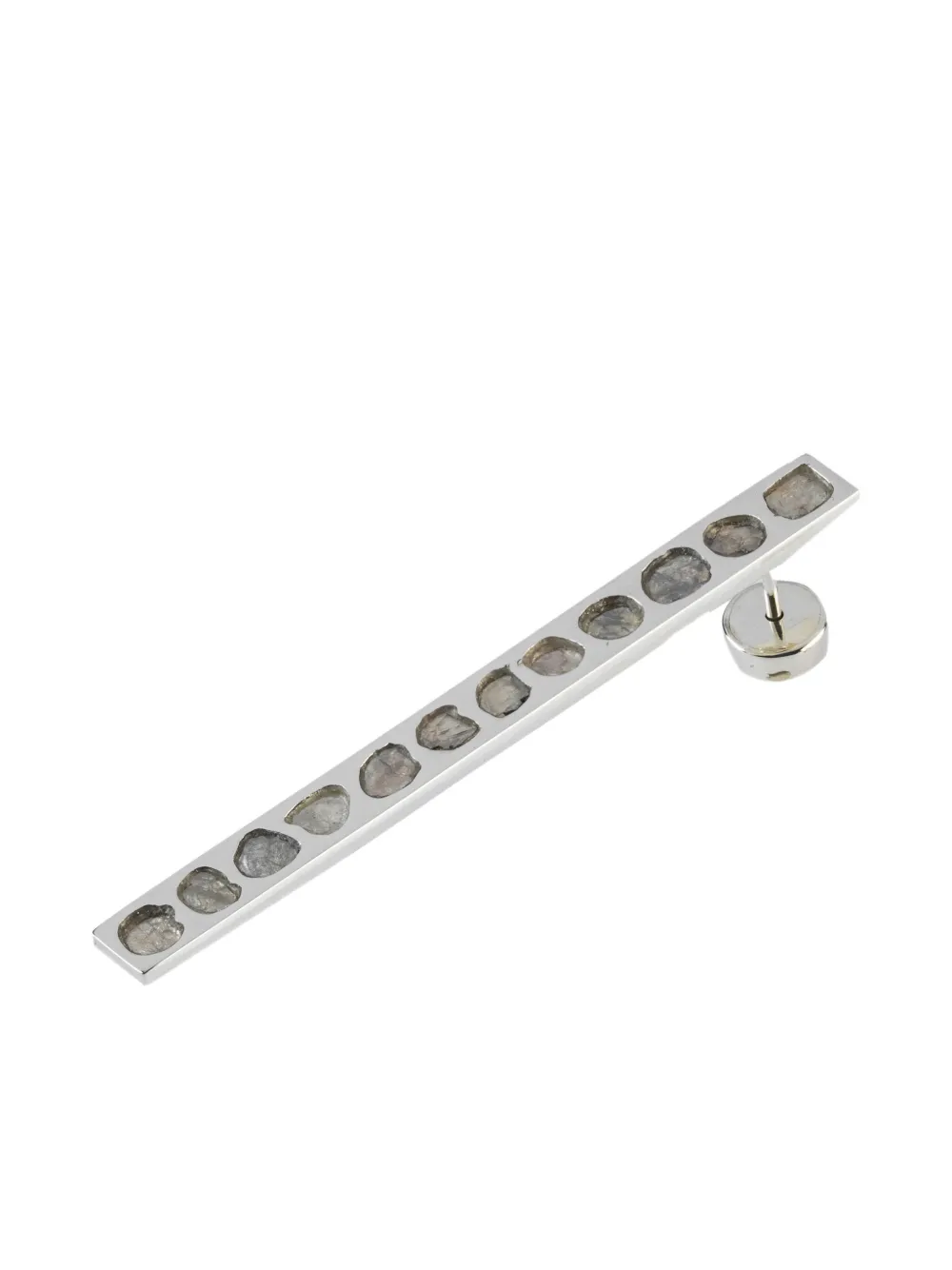 Parts of Four Plate diamond earring - グレー Parts of Four Plate diamond earring - グレー