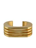Parts of Four sterling silver Crescent Plane bracelet - Gold
