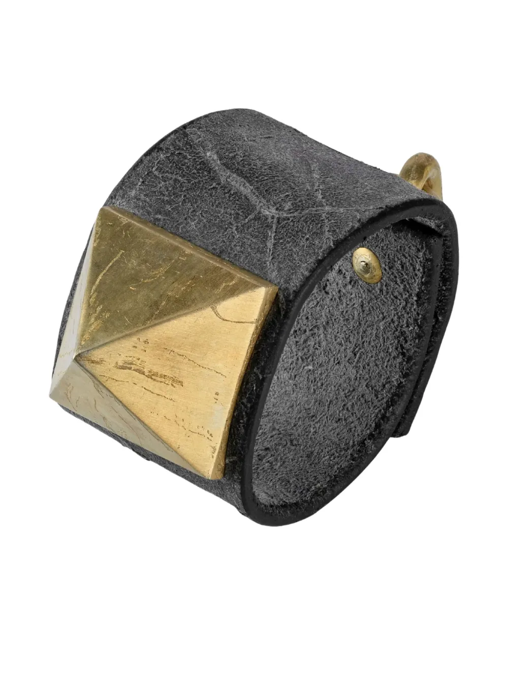 Parts Of Four Restraint Pyramid-detail Leather Bracelet In Gold