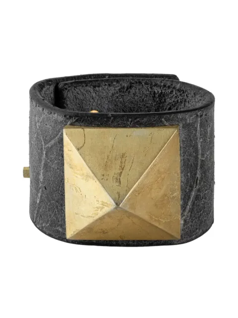 Parts of Four Restraint pyramid-detail leather bracelet
