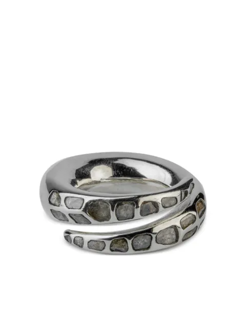 Parts of Four split arc pavé ring