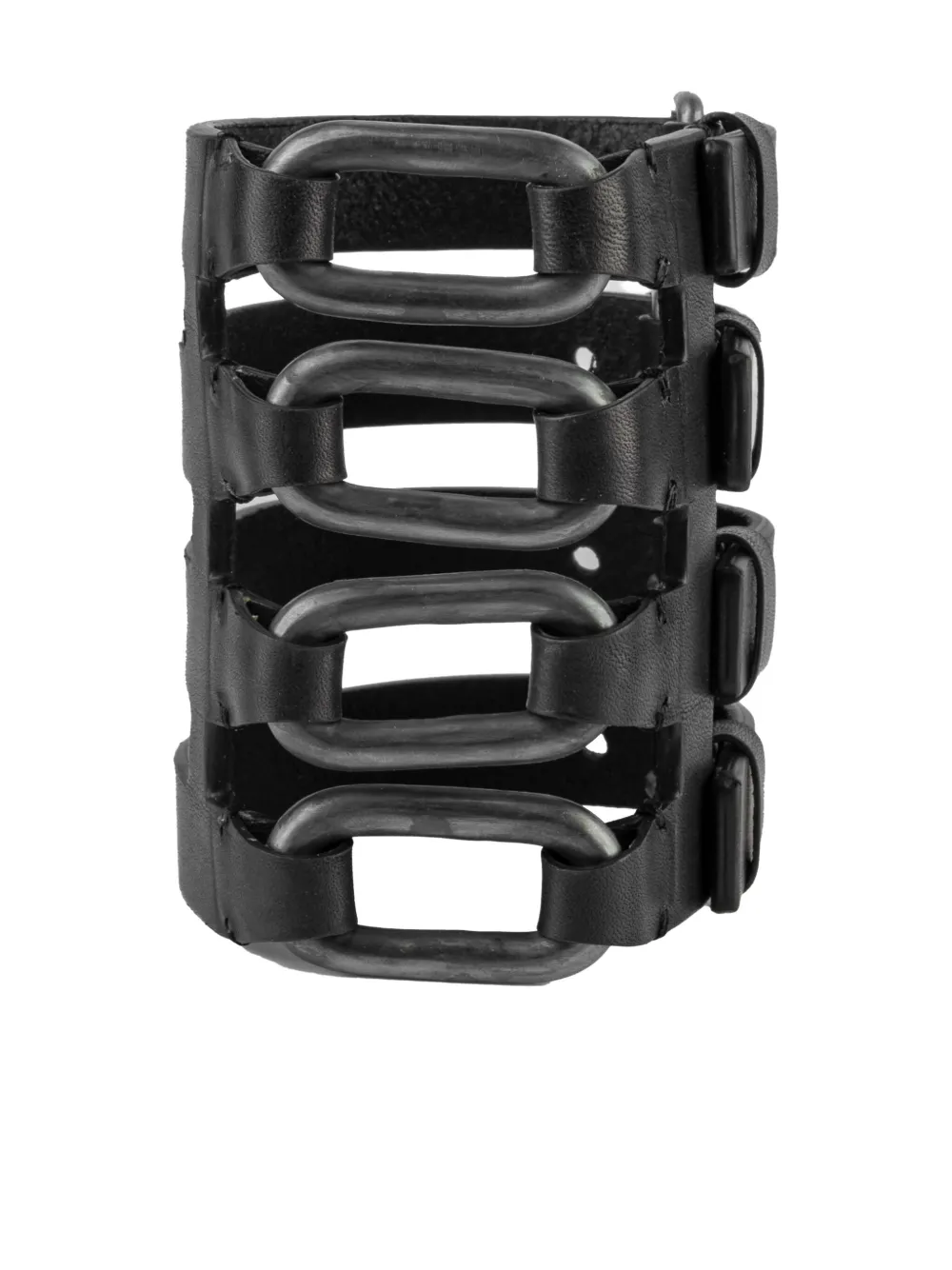 Parts of Four leather bracelet - Nero