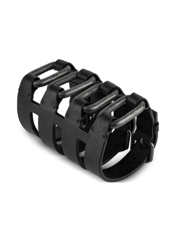 アクセサリー Parts of 4 Leather Strap Bracelet Parts Of Four Leather Bracelet | Black | FARFETCH CA
