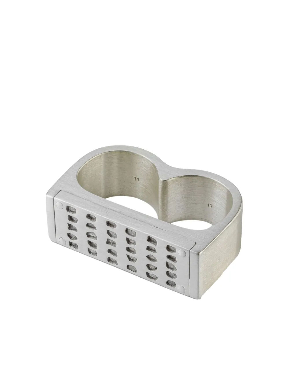 Sterling-Silver Plate Double Diamond Ring