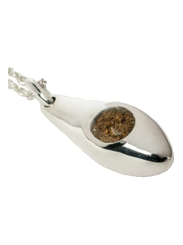 Parts Of Four Sterling Silver Chrysalis Quartz Necklace