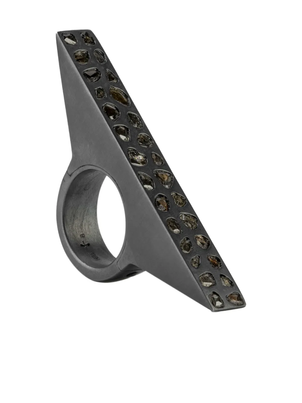 Parts Of Four Sterling-silver Sistema Diamond Ring In Black
