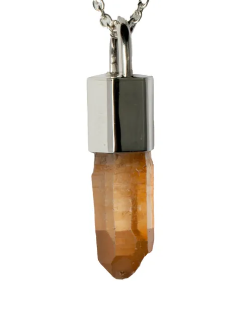 Parts of Four sterling silver Talisman quartz necklace