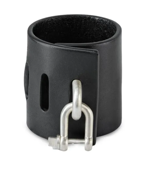 Parts of Four sterling silver Restraint leather chain bracelet