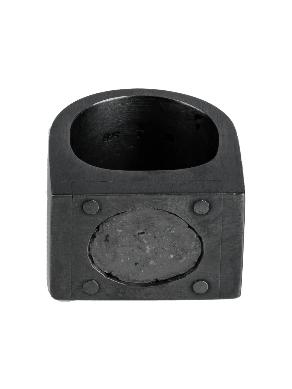 Parts of Four oxidised sterling-silver Ring Single diamond ring - ブラック Parts of Four oxidised sterling-silver Ring Single diamond ring - ブラック