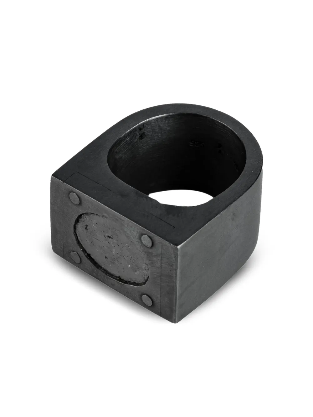 Parts of Four oxidised sterling-silver Ring Single diamond ring | Fine Rings | Image 2