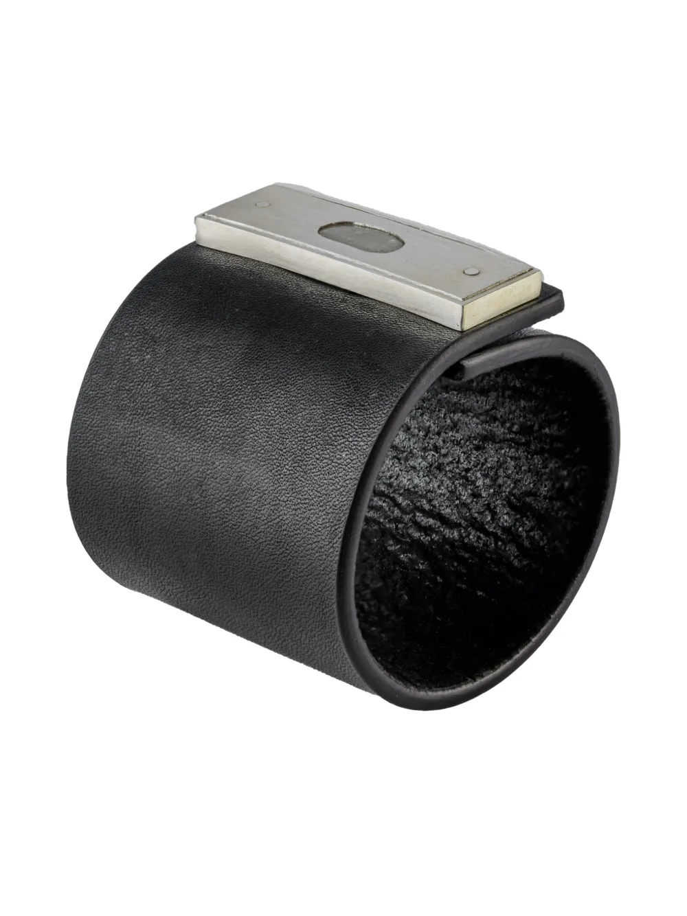 Parts Of Four Sterling Silver And Diamond Leather-strap Bracelet In Black