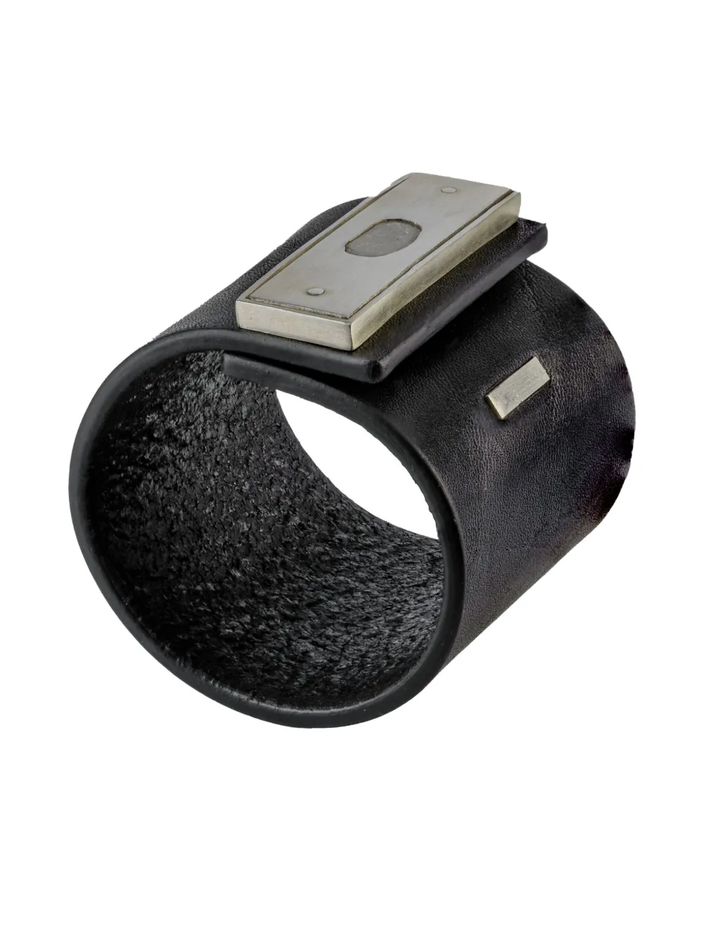 Parts Of Four Sterling Silver And Diamond Leather-strap Bracelet In Black