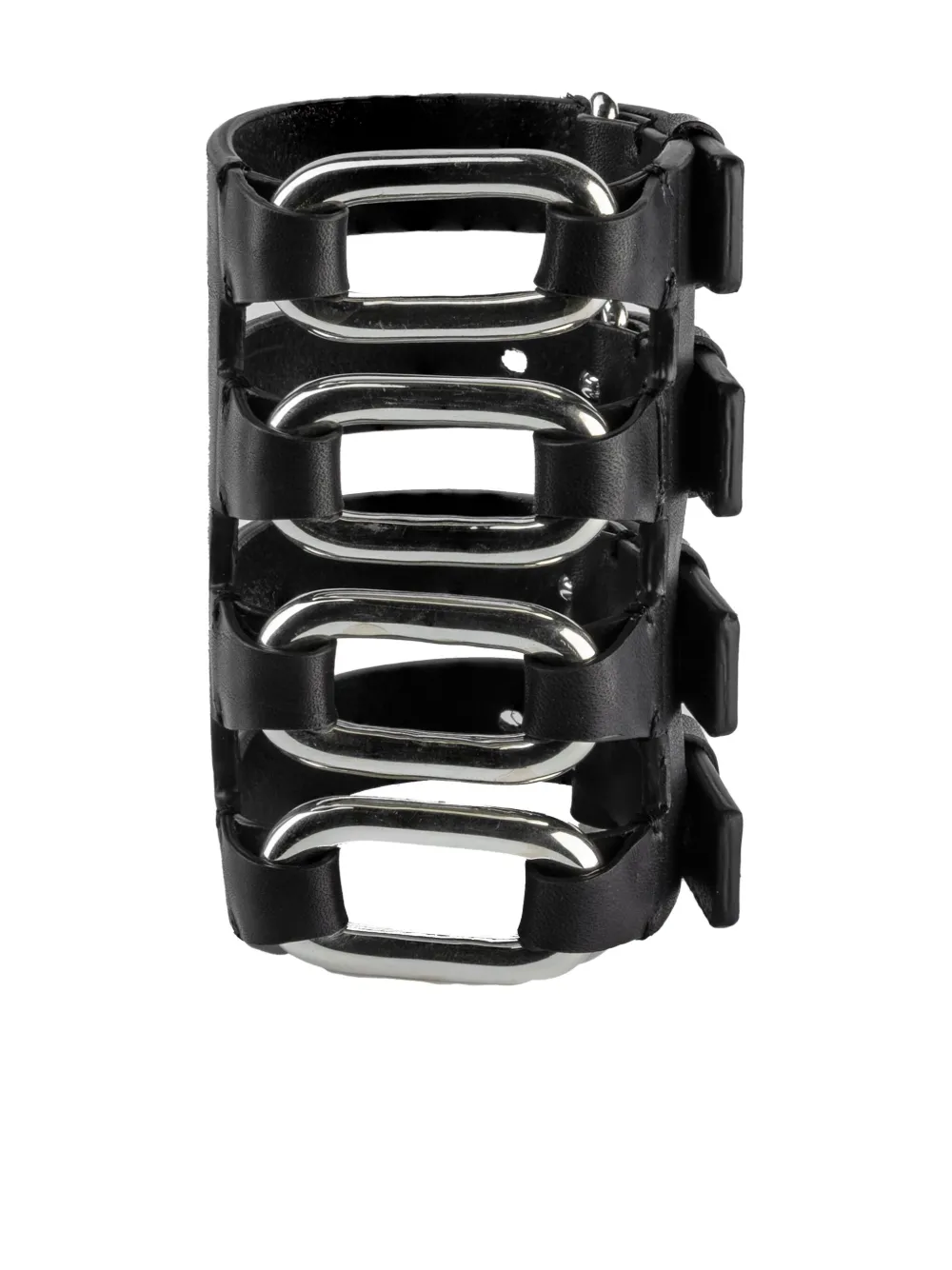 Parts of Four sterling silver link-buckle gauntlet - ブラック Parts of Four sterling silver link-buckle gauntlet - ブラック