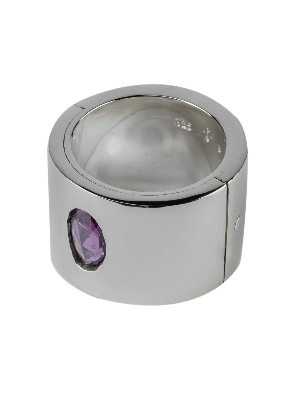 Parts Of Four Sterling Silver Sistema Sapphire Ring In Metallic