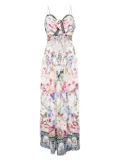 Camilla double tie front dress - White