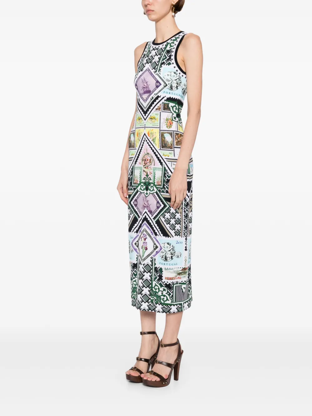 Camilla Jersey jurk Wit