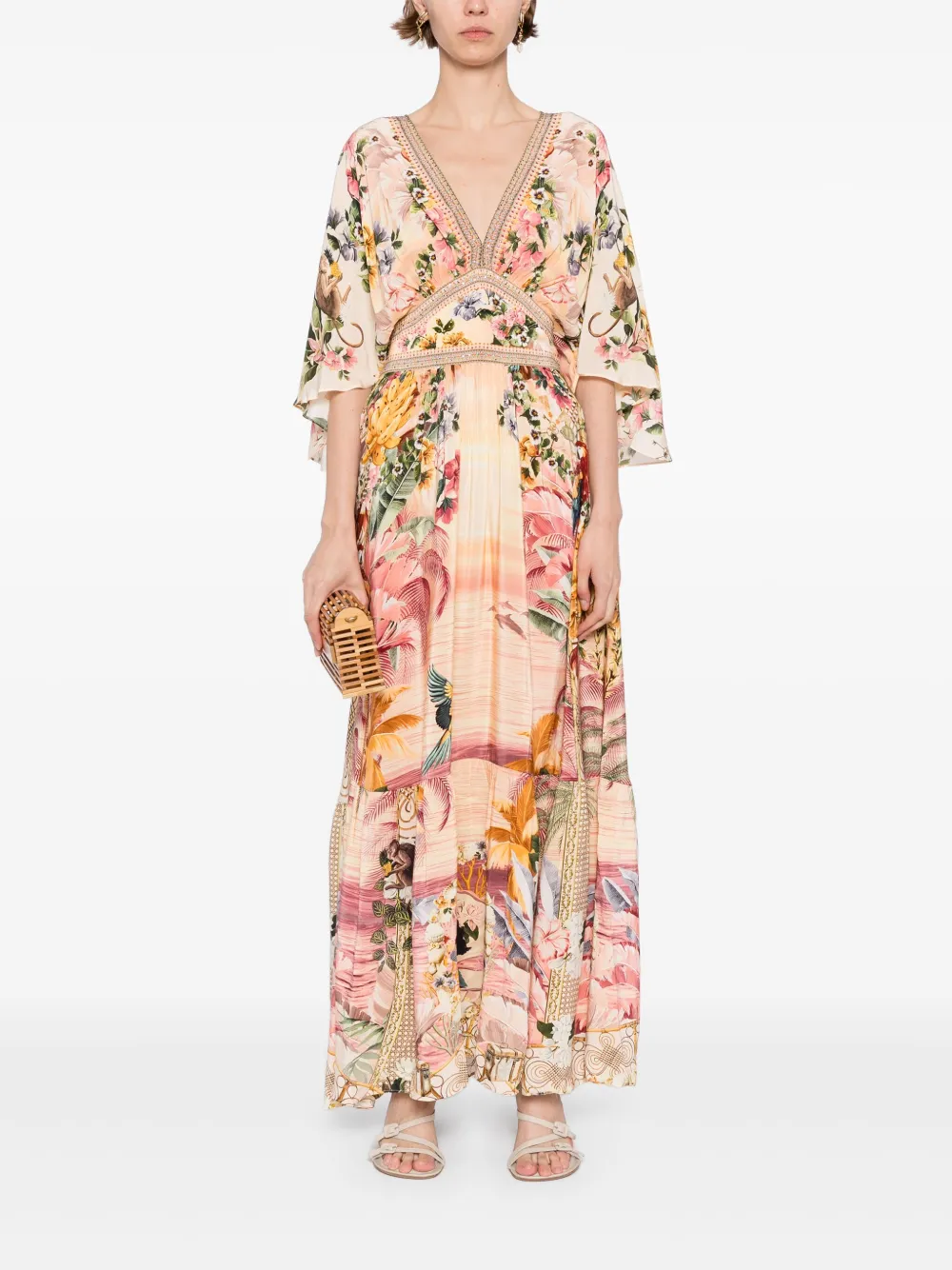 Camilla Getailleerde jurk - Roze