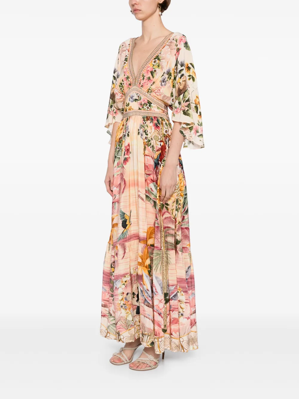 Camilla Getailleerde jurk Roze