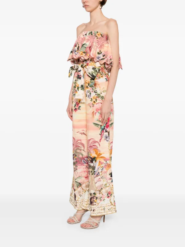 Camilla Strapless Jumpsuit Oranje FARFETCH NL